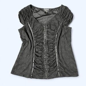 Black Lace Corset Style Top Whimsygoth Grunge Gothic Vampire Sleeveless Y2k 90s